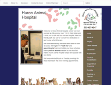 Tablet Screenshot of huronanimalhospital.com